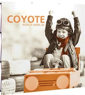 7' Coyote Popup Trade Show Banner Backdrop with Custom Graphics