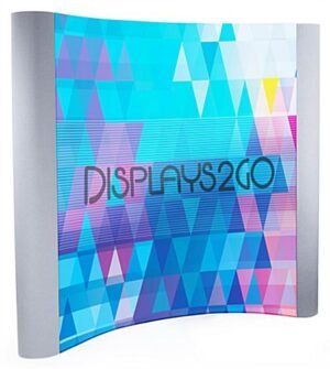 8’ Coyote Popup Trade Show Banner Backdrop w/ Custom Graphics & End Caps – Light Gray