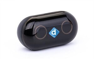 Bluetooth Earbuds with Custom Printed Charging Case, Corporate Gift - Black