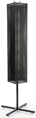 Floor Standing Pegboard Spinner Rack, Magnetic– Black