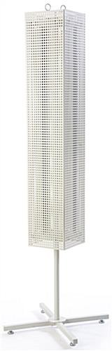 Floor Standing Pegboard Spinner Rack, Magnetic– White