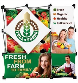 Micro GeoMetrix 3D Pop-Up Tabletop Display w/ 5 Custom Full-Color Panels in 3 Shapes