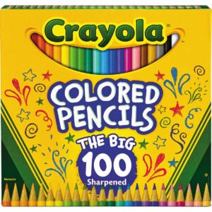 Crayola Long Colored Pencils, Assorted Colors, 100 ct