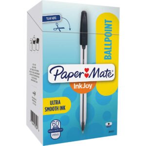 Paper Mate InkJoy 50ST Ballpoint Stick Pen, Medium Point, Black, 60 ct