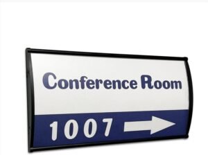 8 x 4 Black Curved Adhesive Wall Sign Holder, Snap-out Lens -Sturdy Aluminum with Adhesive Tape  Paper Inserts NOT Included